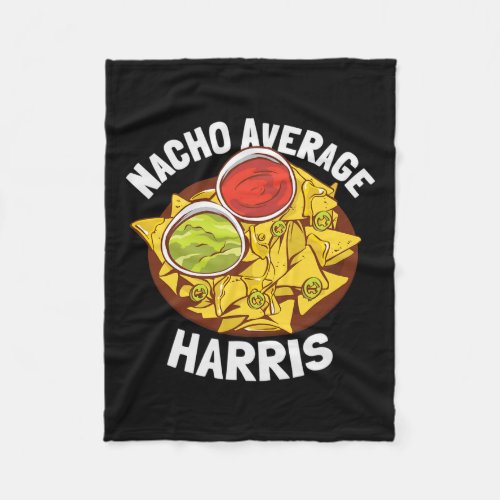 Last Name Shirt Nacho Average Harris  Fleece Blanket