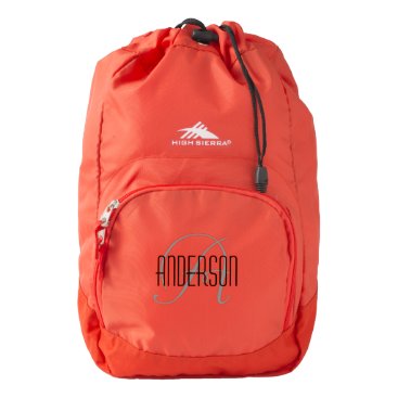 Last Name with Monogram Back Pack Last Name with Monogram Back Pack