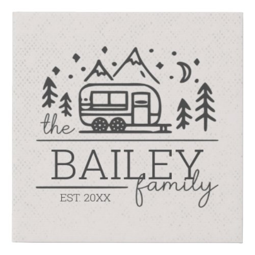 Last Name Wood Camper decor RVing wall art