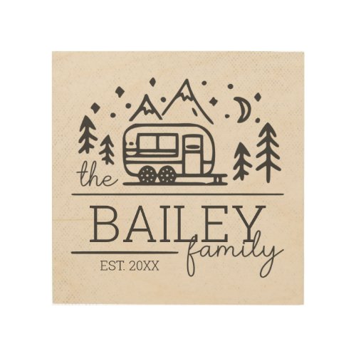 Last Name Wood Camper decor RVing wall art