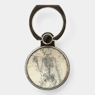 Last Nerve - Halloween Skeleton Phone Ring Stand