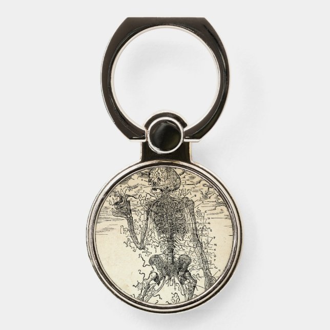 Last Nerve - Halloween Skeleton Phone Ring Stand (Front)