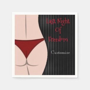 Last Night Of Freedom Bachelor Party Napkins