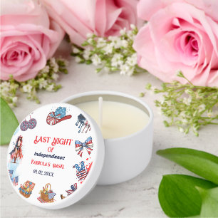 Last night of independence 4th of Bachelorette Mini Candle Favors