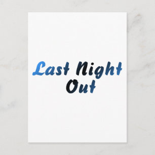 Last Night Out (groom) Postcard