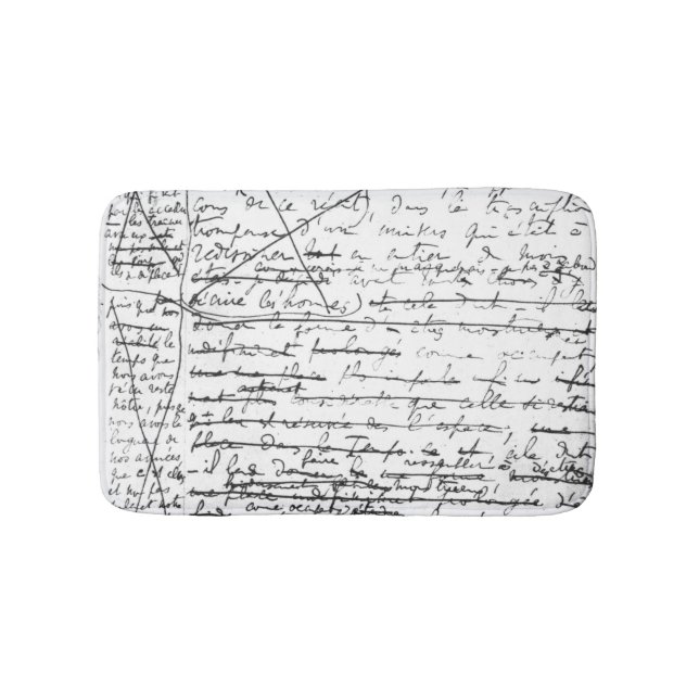 Last page of 'A la Recherche du Temps Perdu' Bathroom Mat (Front)