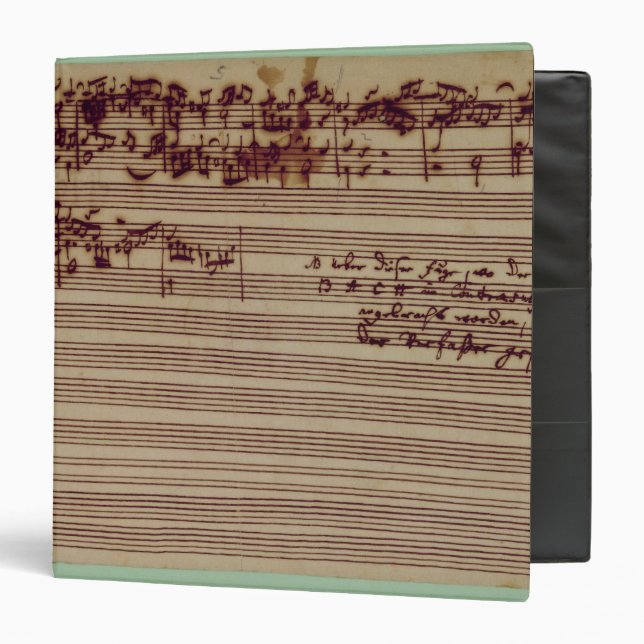 Last page of The Art of Fugue, 1740s 3 Ring Binder (Front/Inside)