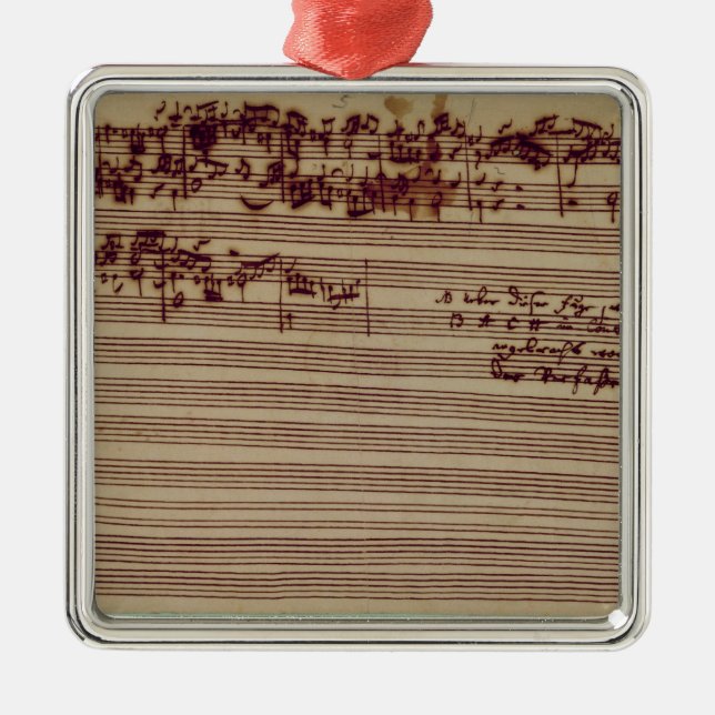 Last page of The Art of Fugue, 1740s Metal Ornament (Front)