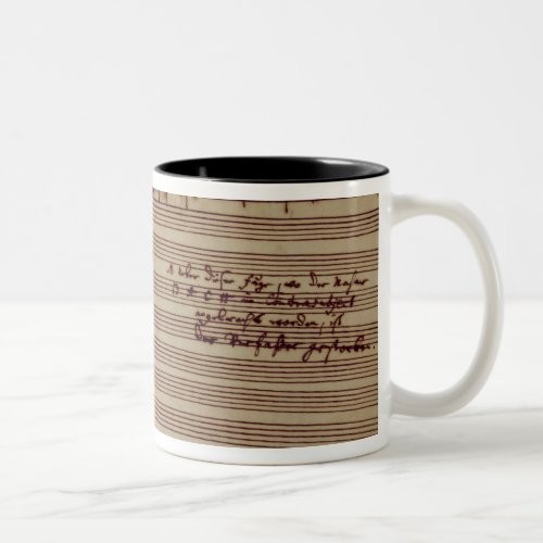 Last page of The Art of Fugue 1740s Two_Tone Coffee Mug