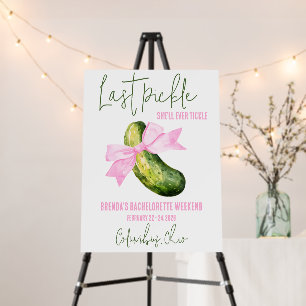 Last Pickle She'll Ever Tickle Bachelorette Party Foam Board