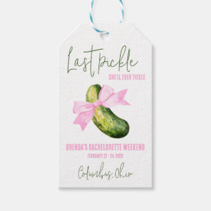 Last Pickle She'll Ever Tickle Bachelorette Party Gift Tags