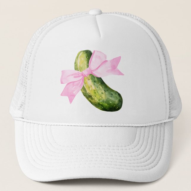 Last Pickle She'll Ever Tickle Bachelorette Party Trucker Hat (Front)