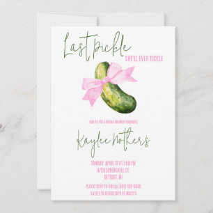 Last Pickle She'll Ever Tickle Bridal Shower Invitation