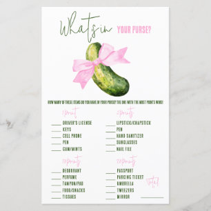 Last Pickle She'll Tickle What's in Purse Game