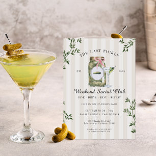 Last Pickle Social Club Bachelorette Party Invitation
