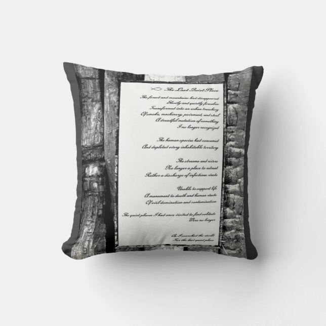 Last Quiet Place Throw Pillow (Front)