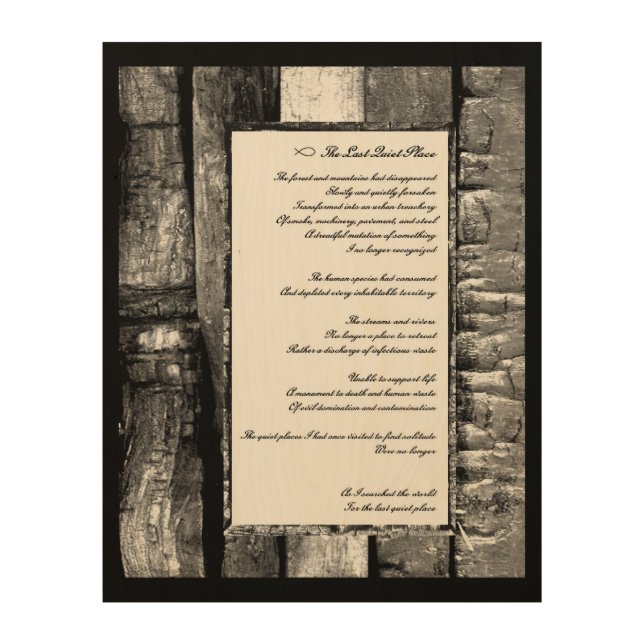 Last Quiet Place Wood Wall Decor (Front)