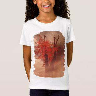 Last Red Leaves On Dark Branches T-Shirt
