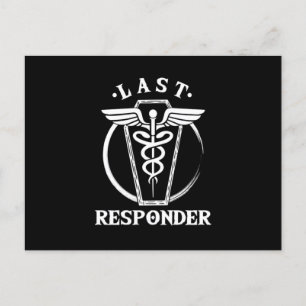 Last Responder Embalmer Funeral Director Job Gift Postcard