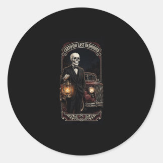 Last Responder Skeleton Lantern Hearse Sticker