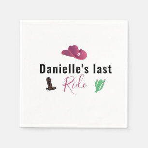 Last Ride Austin Texas Custom Name Bachelorette Napkins