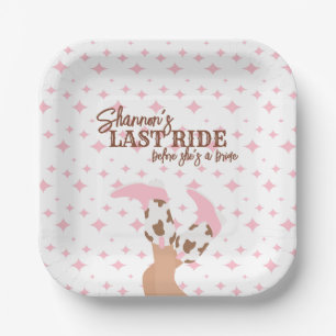 Last Ride Bachelorette Party Paper Plates