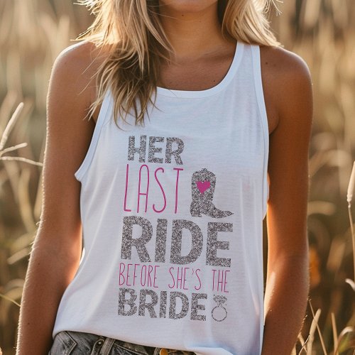 Last Ride Bachelorette Tank Top