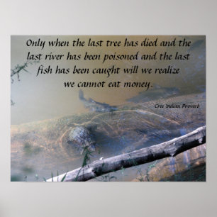Last River and Fish Poster
