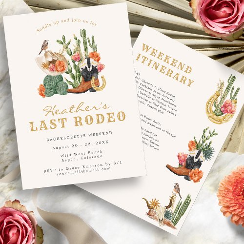 Last Rodeo Bachelorette Invitation