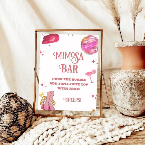 Last Rodeo Bachelorette Mimosa Bar Table Sign