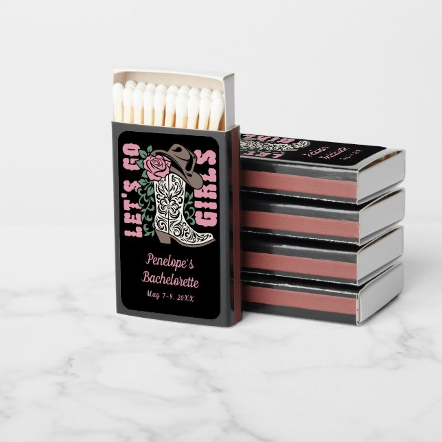 Last Rodeo Bachelorette Party Favor Matchboxes (Stacked)