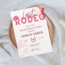 Last Rodeo Bachelorette Party Pink Cowgirl