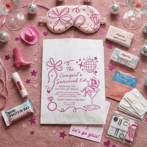 Last Rodeo Bachelorette Party Survival Kit Favor Bag