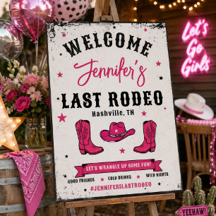Last Rodeo Bachelorette Party Welcome Sign