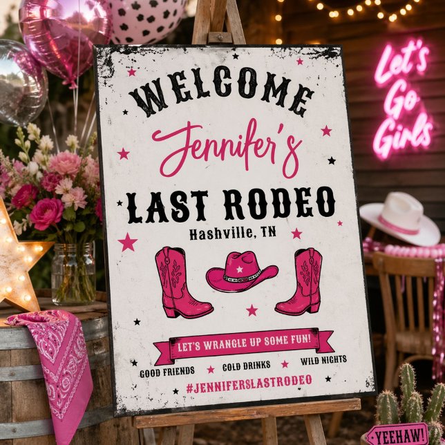 Last Rodeo Bachelorette Party Welcome Sign (Creator Uploaded)