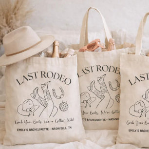 Last Rodeo Bachelorette Tote Bag Western Bachelo