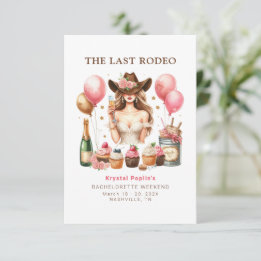 Last Rodeo Bachelorette Weekend Itinerary Invitation