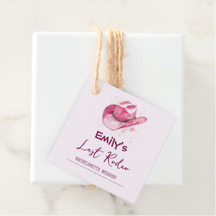Last Rodeo Bachelorette Weekend   Pink Favor Tags