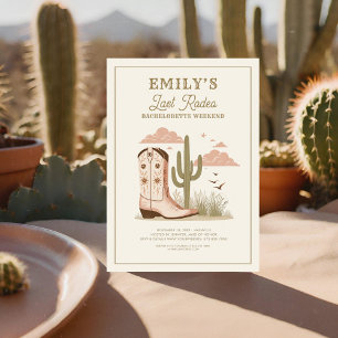 Last Rodeo Cactus Bachelorette Weekend Invitation