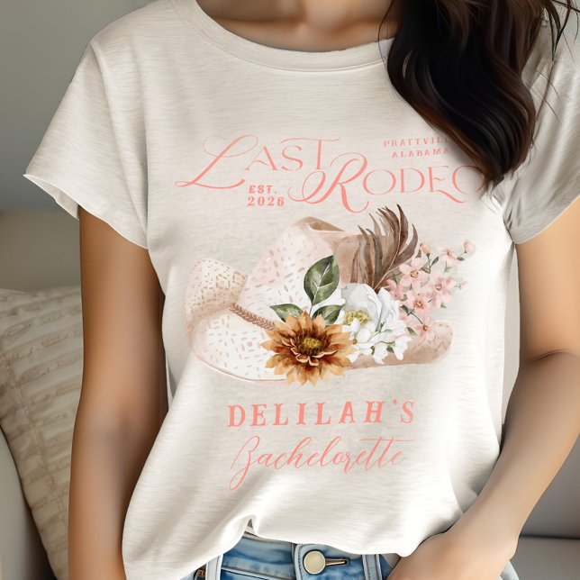 Last Rodeo Chic Cowgirl Hat Western Bridal Party Tri-Blend Shirt (Last Rodeo Chic Cowgirl Hat Western Bridal Party Tri-Blend Shirt)