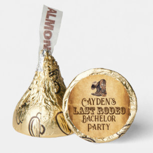 Last Rodeo Cowboy Grunge Brown Bachelor Party Hershey®'s Kisses®