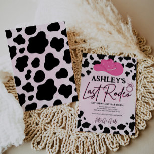 Last Rodeo Cowgirl Bachelorette Bridal Shower Invitation