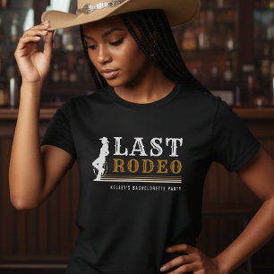 Last Rodeo Cowgirl Bachelorette Party Brown T-Shirt
