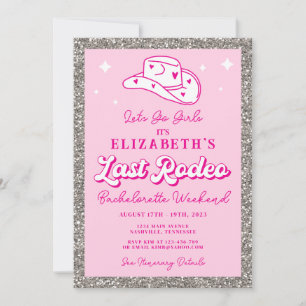 Last Rodeo Cowgirl Bachelorette Party Invitation