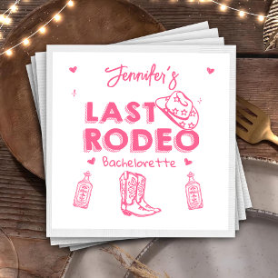 Last Rodeo Cowgirl Bachelorette Party Napkins