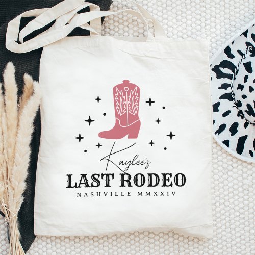Last Rodeo Cowgirl Bachelorette Party Tote Bag