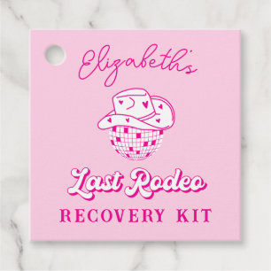 Last Rodeo Cowgirl Bachelorette Recovery Kit Favor Tags
