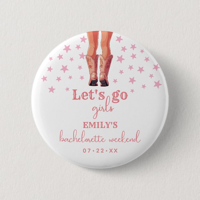 Last Rodeo Cowgirl Bachelorette Weekend Button (Front)