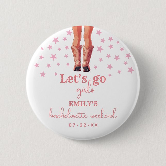 Last Rodeo Cowgirl Bachelorette Weekend Button (Front)