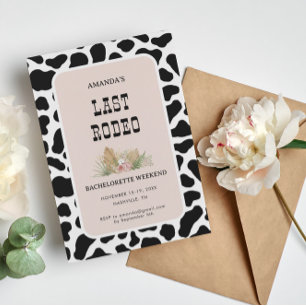 Last Rodeo Cowgirl Bachelorette Weekend Itinerary Invitation